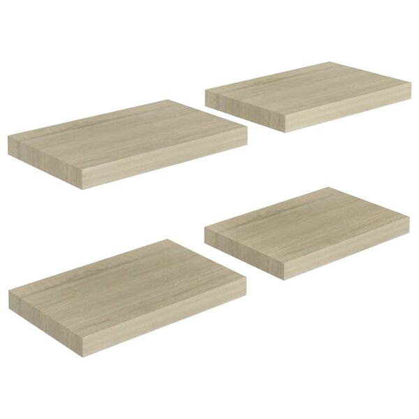 vidaXL Kelluvat seinähyllyt 4 kpl tammi 40x23x3,8 cm MDF
