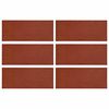 vidaXL Askelkivi 6 kpl Punainen 60,5 x 25 x 2 cm Kumi