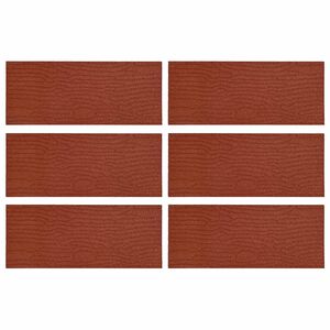 vidaXL Askelkivi 6 kpl Punainen 60,5 x 25 x 2 cm Kumi