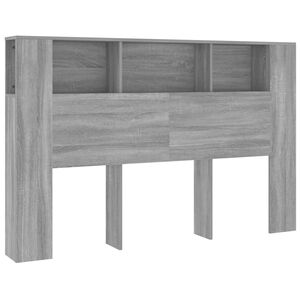 vidaXL S&auml;ngynp&auml;&auml;ty s&auml;ilytystilalla harmaa Sonoma 160x18,5x104,5 cm