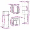 vidaXL Kylpyhuonekalustesetti ovella 4 pcs Sonoman tammi Tekninen puu