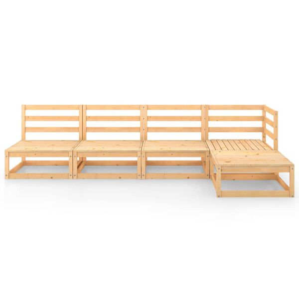 vidaXL 5-osainen Puutarhasohvasarja t&auml;ysi m&auml;nty