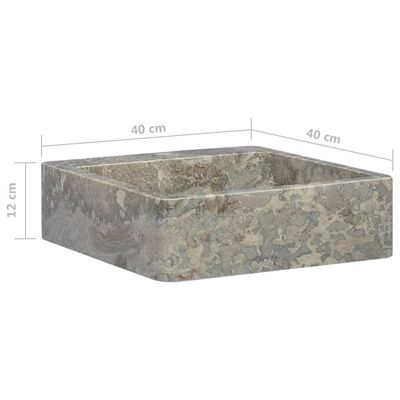 vidaXL Pesuallas harmaa 40x40x12 cm marmori