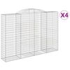 vidaXL Kaarevat kivikorit 4 kpl 300x50x200/220 cm galvanoitu rauta