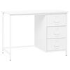 vidaXL Teollinen ty&ouml;p&ouml;yt&auml; laatikoilla valkoinen 105x52x75 cm ter&auml;s