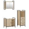 vidaXL Kylpyhuoneen kaappisetti 3 kpl Sonoma-tammi 40 x 36 x 109,5 cm