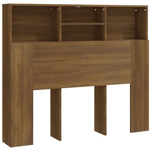 vidaXL S&auml;ngynp&auml;&auml;ty s&auml;ilytystilalla ruskea tammi 120x19x103,5 cm