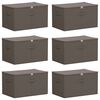 vidaXL S&auml;ilytyslaatikko 6 pcs Antrasiitti 55 x 35 x 32 cm Kuitukangas