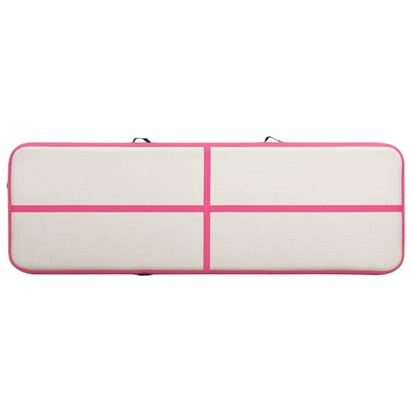 vidaXL T&auml;ytett&auml;v&auml; voimistelumatto pumpulla 300x100x20 cm PVC pinkki