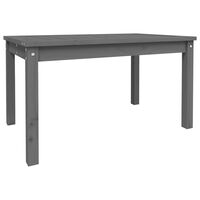 vidaXL Puutarhapöytä harmaa 82,5x50,5x45 cm täysi mänty