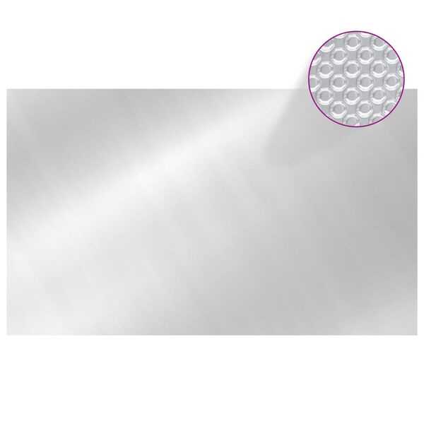 vidaXL Uima-altaan suoja suorakulmainen 1000x600 cm PE hopea