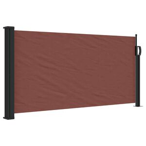 vidaXL Sis&auml;&auml;nvedett&auml;v&auml; sivumarkiisi ruskea 100x300 cm