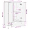 vidaXL Highboard 60x33x100 cm Massiivipuu Mango