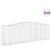 vidaXL Kaarevat kivikorit 10 kpl 400x50x120/140 cm galvanoitu rauta