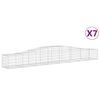 vidaXL Kaarevat kivikorit 7 kpl 400x50x40/60 cm galvanoitu rauta