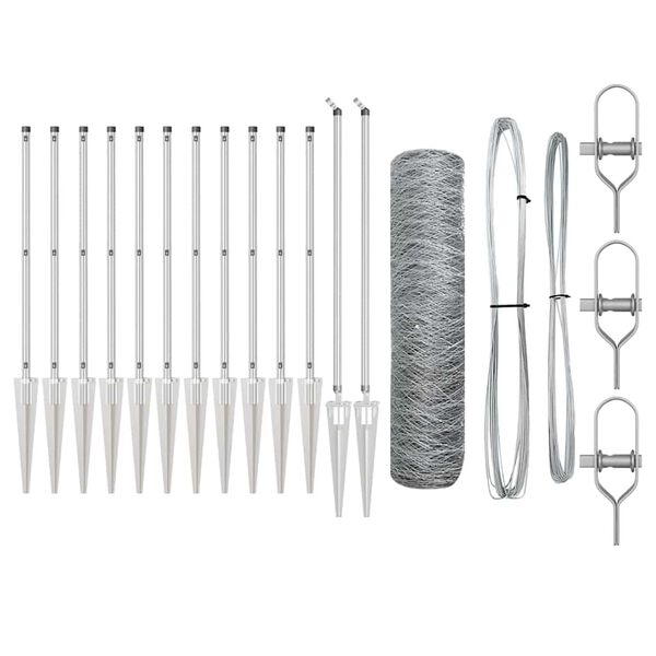 vidaXL Aitalatu Hopea 10 x 0,4 m (36 mm verkko) Ter&auml;s