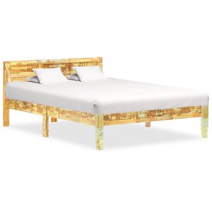 vidaXL Sängynrunko täysi uusiokäytetty puu 120x200 cm