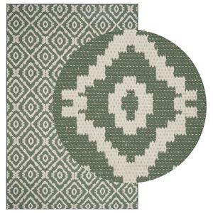 vidaXL Alue Matto OLITE Luonnollinen ja vihre&auml; 160 x 230 cm PET