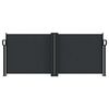 vidaXL Sis&auml;&auml;nvedett&auml;v&auml; sivumarkiisi 100x600 cm musta