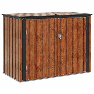 vidaXL Puutarhan s&auml;ilytyslaatikko Ruskea 151,5 x 82 x 110,5 cm Ter&auml;s