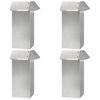 vidaXL Etanaaita 4 kpl 13,5 x 13,5 x 25 cm Ruostumaton ter&auml;s Hopea
