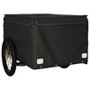 vidaXL Polkupyörän peräkärry musta 45 kg rauta