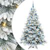 vidaXL Tekojoulukuusi 300 LED-valoilla Valkoinen 180 cm PE ja PVC