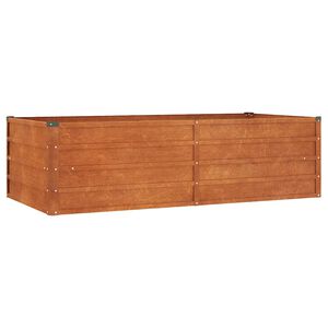 vidaXL Korotettu kukkalaatikko ruoste 160x80x45 cm Corten ter&auml;s