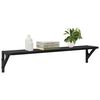 vidaXL Seinähyllyt 2 pcs Musta tammi. 80 x 15 x 15,5 cm Tekninen puu