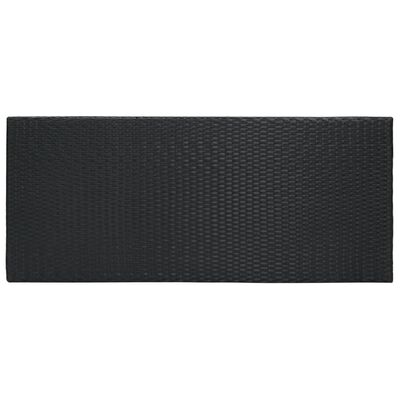 vidaXL Puutarhan baaripöytä musta 140,5x60,5x110,5 cm polyrottinki