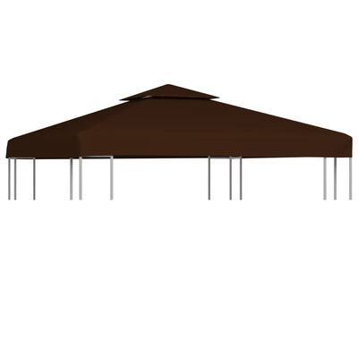 vidaXL Huvimajan katto 2 kerrosta 310 g / m² 3x3 m ruskea