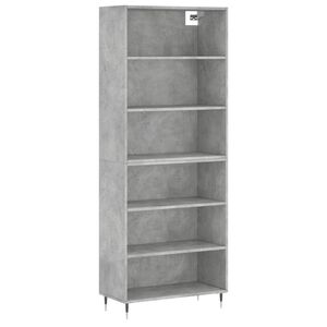 vidaXL Kaappi betoninharmaa 69,5x32,5x180 cm tekninen puu
