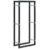 vidaXL Polttopuuteline musta 44x20x100 cm ter&auml;s