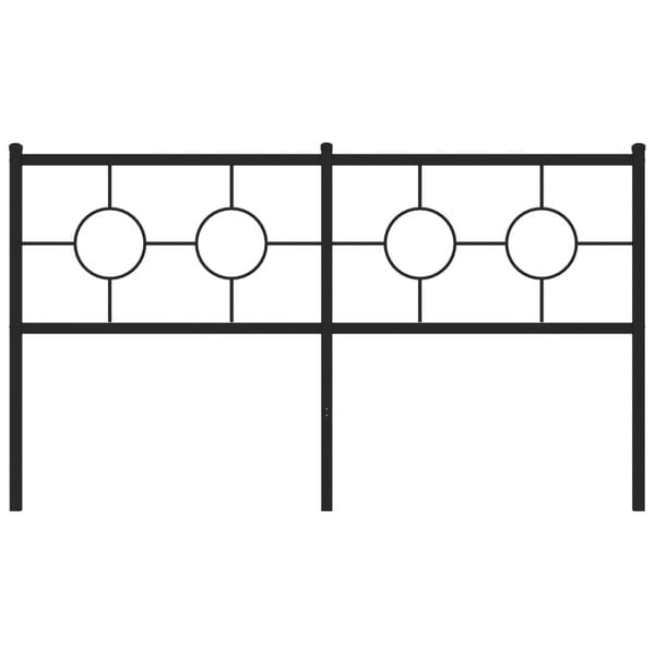 vidaXL Metallinen sängynpääty musta 160 cm