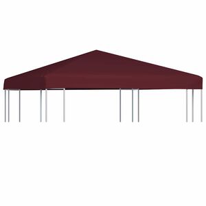 vidaXL Huvimajan katto 310 g / m&sup2; 3x3 m viininpunainen