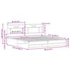 vidaXL Metallinen sängynrunko ilman patjaa savutammi 183x213 cm