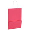 vidaXL Paperikassit 50 kpl kahvoilla pinkki 15x8x21 cm