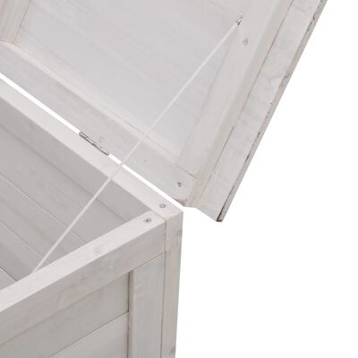 vidaXL Ulkosäilytyslaatikko valkoinen 50x49x56,5 cm täysi kuusi