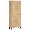 vidaXL Kaappi Sonoma tammi 69,5x34x180 cm tekninen puu