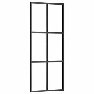 vidaXL Liukuovi ESG-lasi ja alumiini 76x205 cm musta