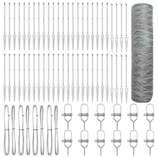 vidaXL Aitalatu Hopea 100 x 0,5 m (36 mm verkko) Ter&auml;s