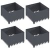 vidaXL Nurmireunus 4 pcs 60 x 60 x 35 cm Ter&auml;s Antrasiitti