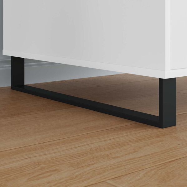 vidaXL Huonekalujalat 2 pcs Musta 59,6 x 4 x 10 mm Rauta