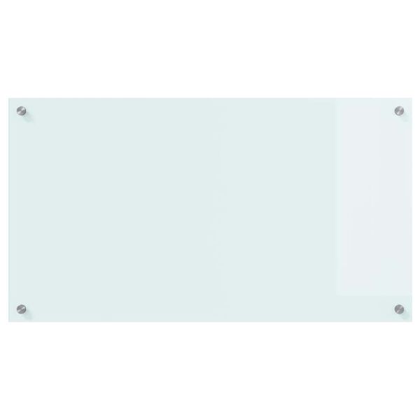 vidaXL Keittiön suojapaneeli Valkoinen 90 x 50 cm karkaistu lasi
