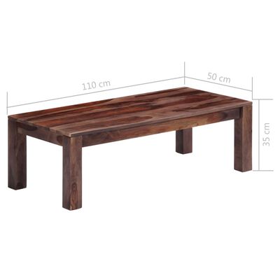 vidaXL Sohvapöytä harmaa 110x50x35 cm täysi seesampuu