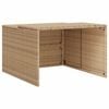 vidaXL Robottiruohonleikkurin katos beige 86x90x52/57 cm polyrottinki