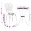 vidaXL Puutarhan Bistro Set 3 pcs pronssi Alumiini