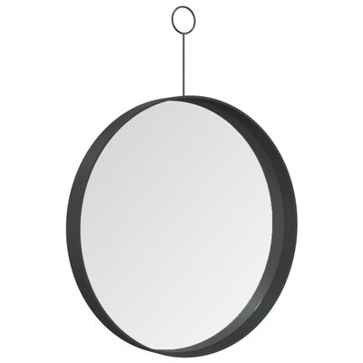 vidaXL Riippuva peili koukulla 30 cm musta