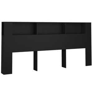 vidaXL S&auml;ngynp&auml;&auml;ty s&auml;ilytystilalla musta 220x18,5x104,5 cm