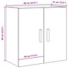 vidaXL Sein&auml;kaappi Musta tammi. 60 x 30 x 60 cm Tekninen puu